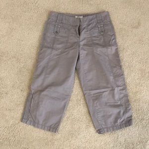 Ann Taylor Loft Marisa capris, gray, sz 0